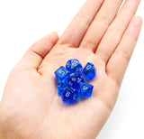 Gem Blue Mini Poly RPG Dice Set