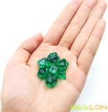 Gem Aqua Blue Mini Poly RPG Dice Set