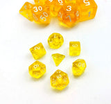 Gem Yellow Mini Poly RPG Dice Set