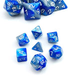 Gemini Steel Blue Mini Poly RPG Dice Set