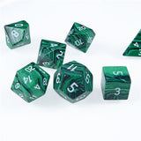 Malachite Gemstone Dice Set - Dracolich Gaming