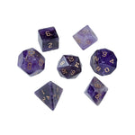 Amethyst Gemstone Dice Set - Dracolich Gaming