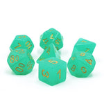 Glitter D20 RPG Dice Set - Aqua Blue - Dracolich Gaming