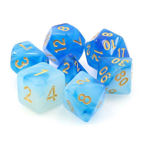 Blue Soapstone RPG Dice Set - Dracolich Gaming