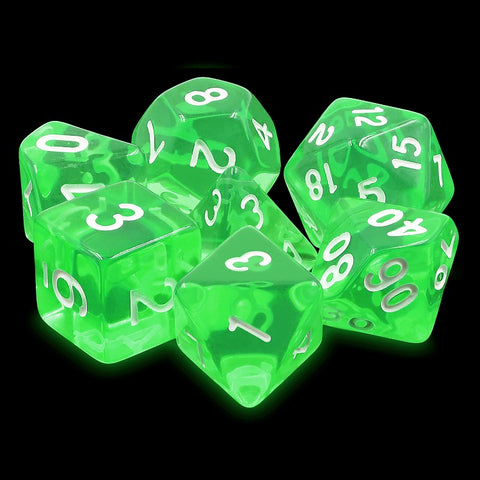 Emerald Green Gem RPG Dice Set