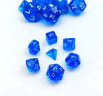 Gem Blue Mini Poly RPG Dice Set