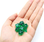 Gem Green Mini Poly RPG Dice Set