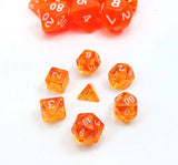 Gem Orange Mini Poly RPG Dice Set