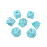 Green Turquoise Gemstone Dice Set - Dracolich Gaming