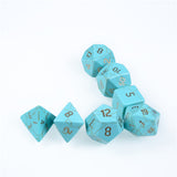 Green Turquoise Gemstone Dice Set - Dracolich Gaming