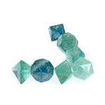 Green Fluorite Gemstone Dice Set - Dracolich Gaming