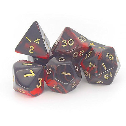 Oblivion Red Dice Set - Dracolich Gaming