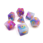 Opal Pale Blue & Purple RPG Dice Set - Dracolich Gaming