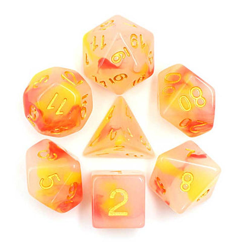 Fire Opal Dice Set - Dracolich Gaming