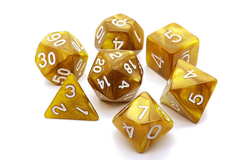Golden Pearl Dice Set - Dracolich Gaming