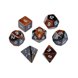 Red Tigers Eye Gemstone Dice Set - Dracolich Gaming