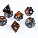 Red Tigers Eye Gemstone Dice Set - Dracolich Gaming