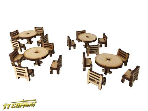 TT Combat Terrain Fantasy RPG Tables and Chairs Set - Dracolich Gaming