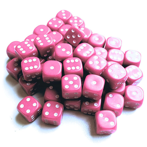 20 Opaque Pink 12mm Spot D6 - Dracolich Gaming